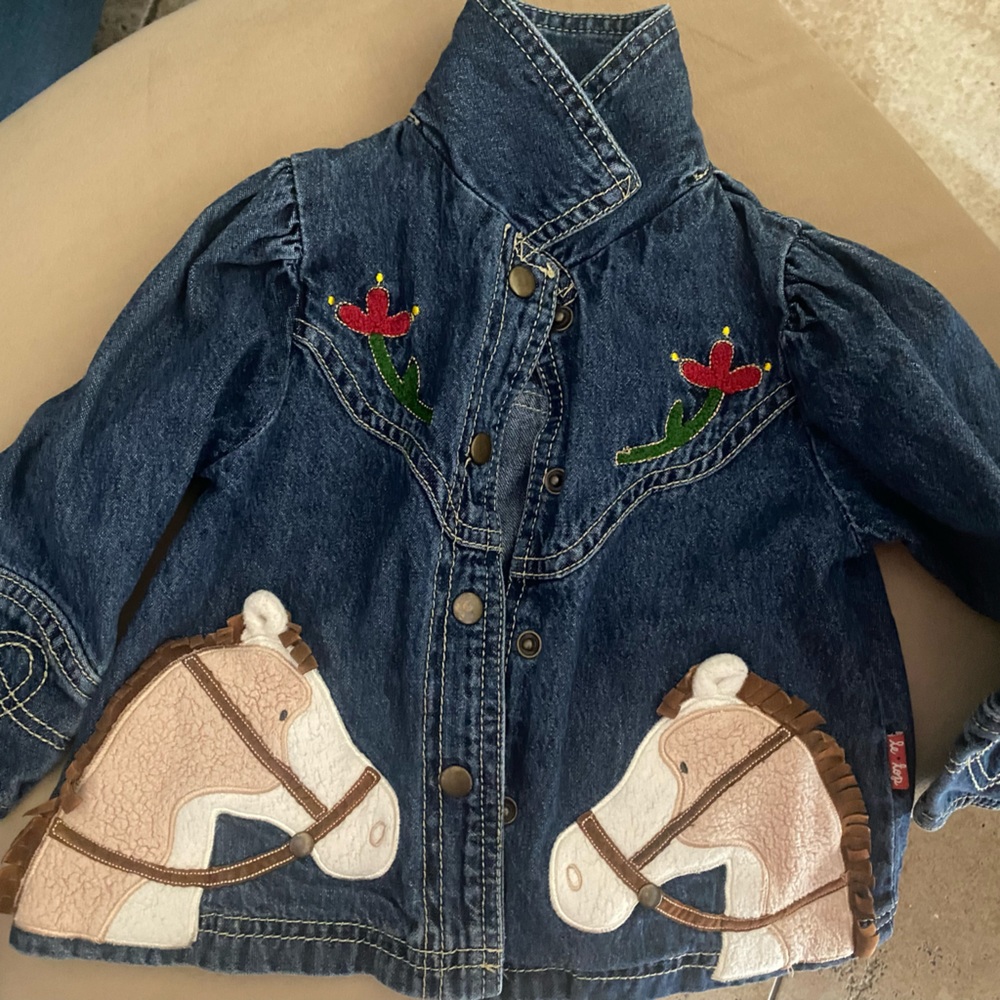 Denim horse jacket size 2T
